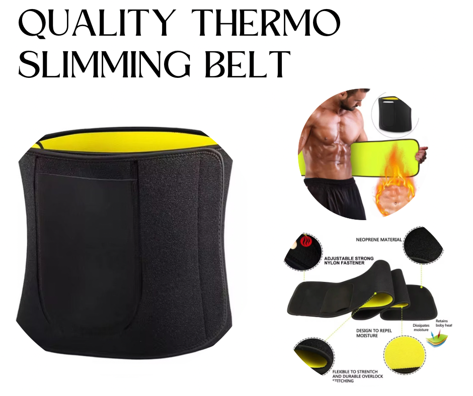 High Quality Thermo Technology Slimming Belt – Sweat More, Burn More, Look Toned